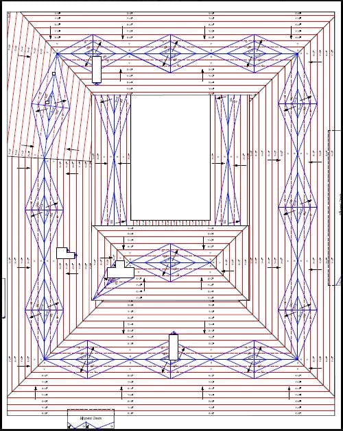 a tapered roof diagram showing where the water will run off