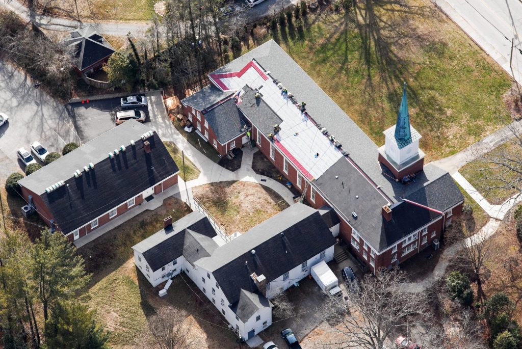 Wnc roofing contractors replacing a church roof in north carolina