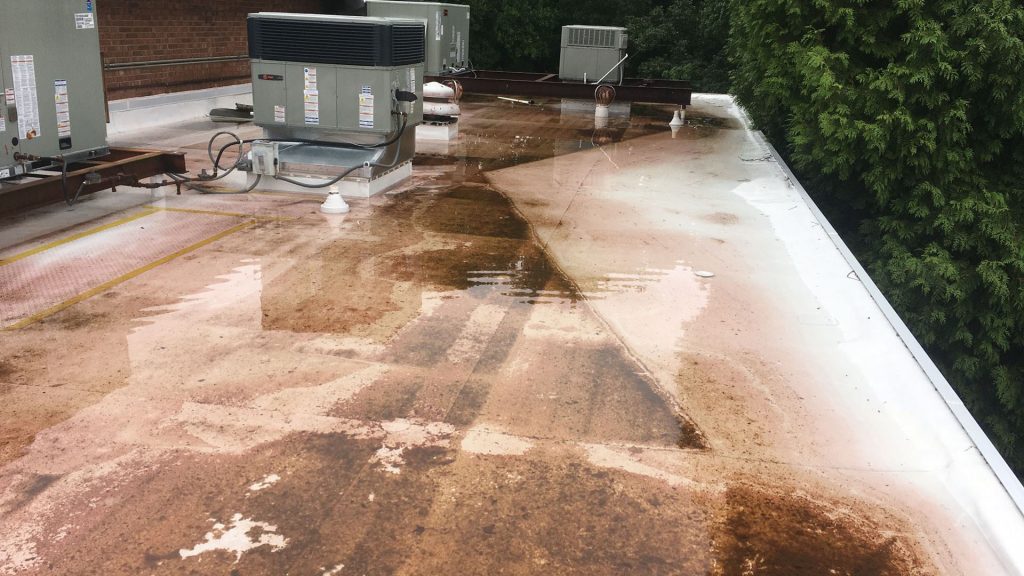 commercial roof standing water
