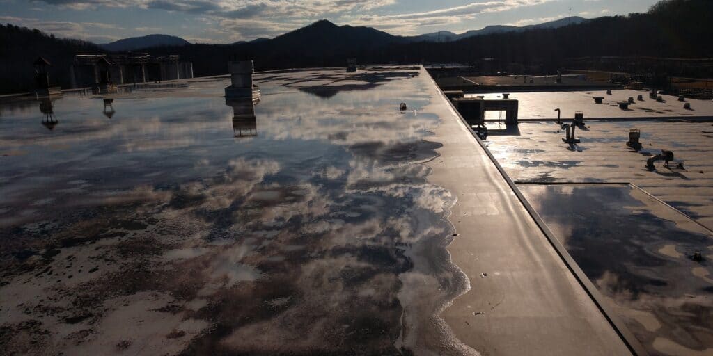Commercial roof ponding