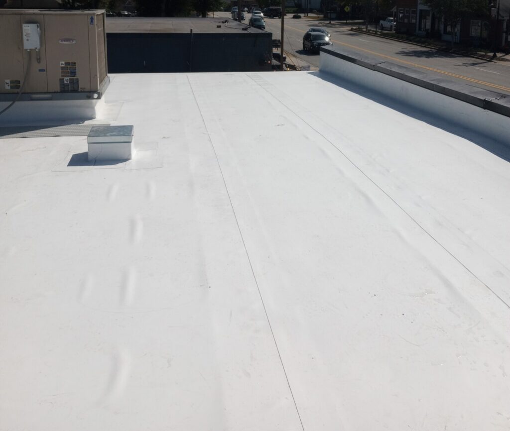 New tpo commercial roof install