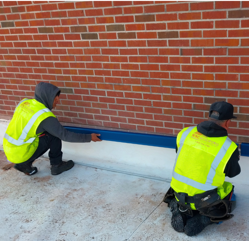 Roof flashing install on tpo roof