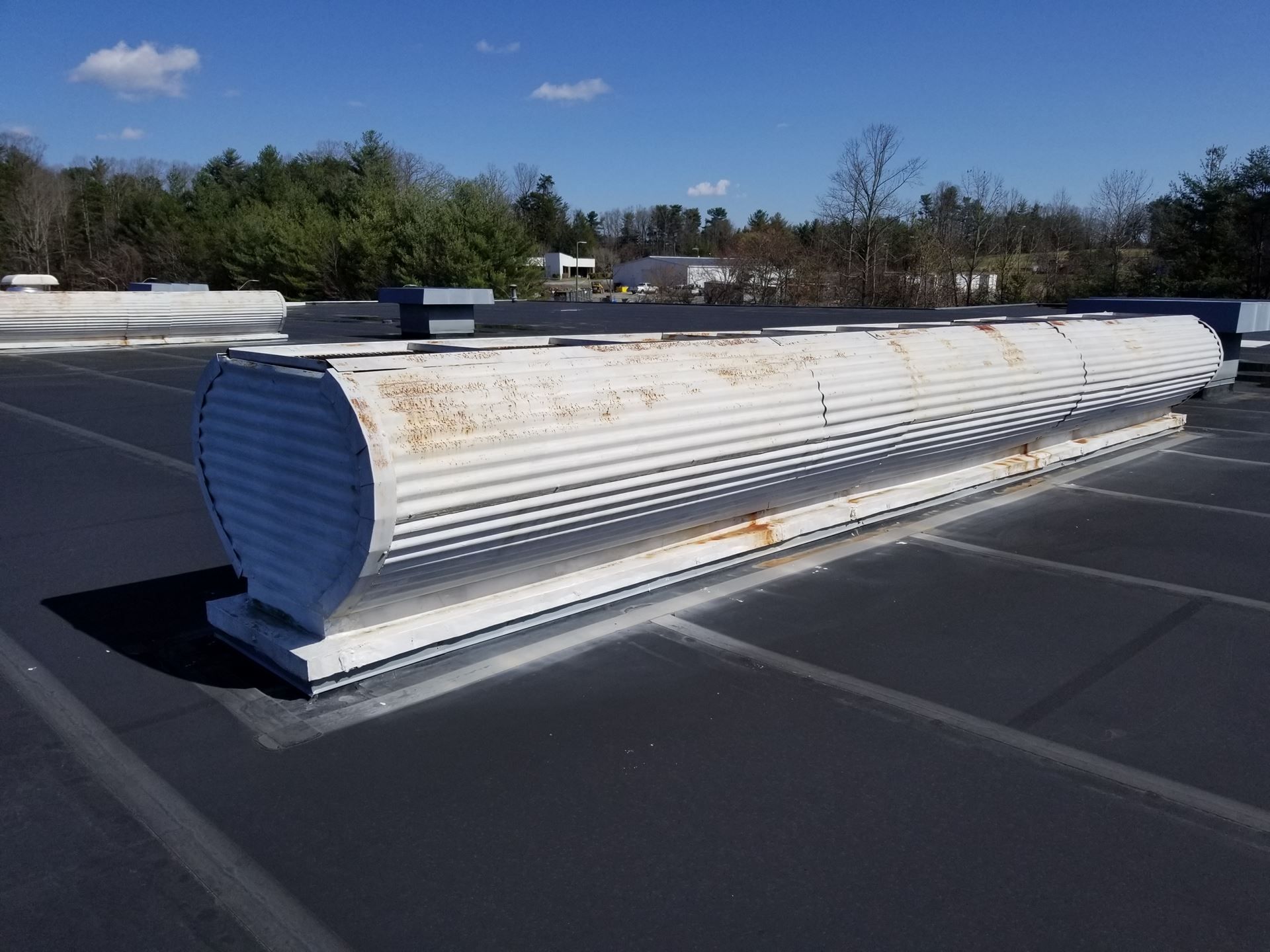 Old industrial flat roof vent