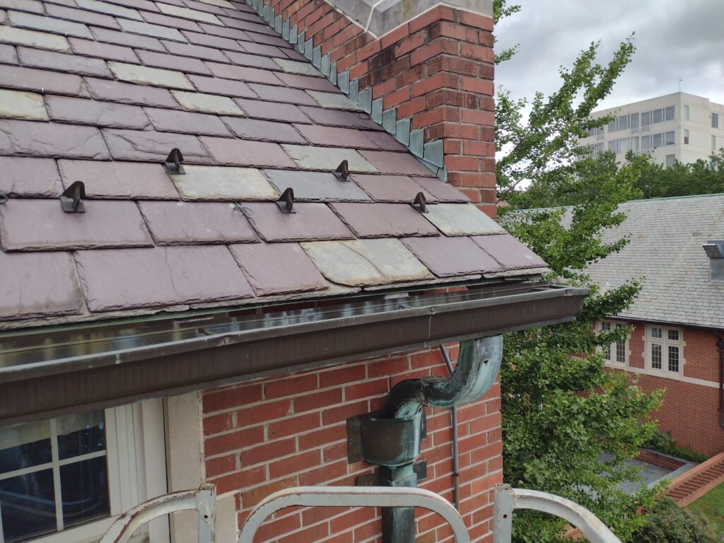 Slate roof completed repair