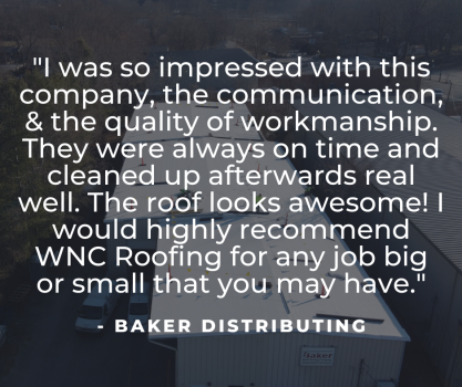 Quote for Baker Distributing re-roof
