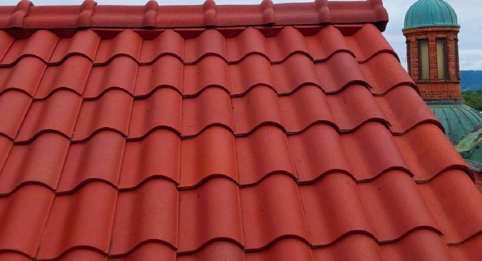 Tile Roof on church